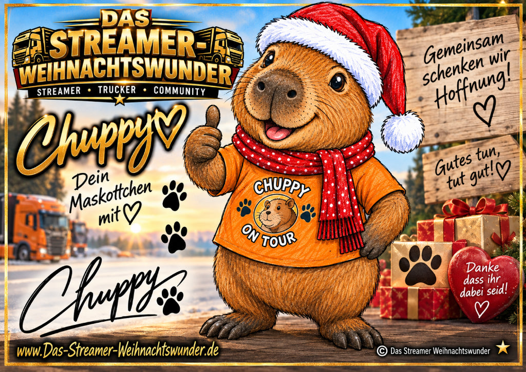 Chuppy ♥ Autogrammkarte – Das Streamer Weihnachtswunder 2026