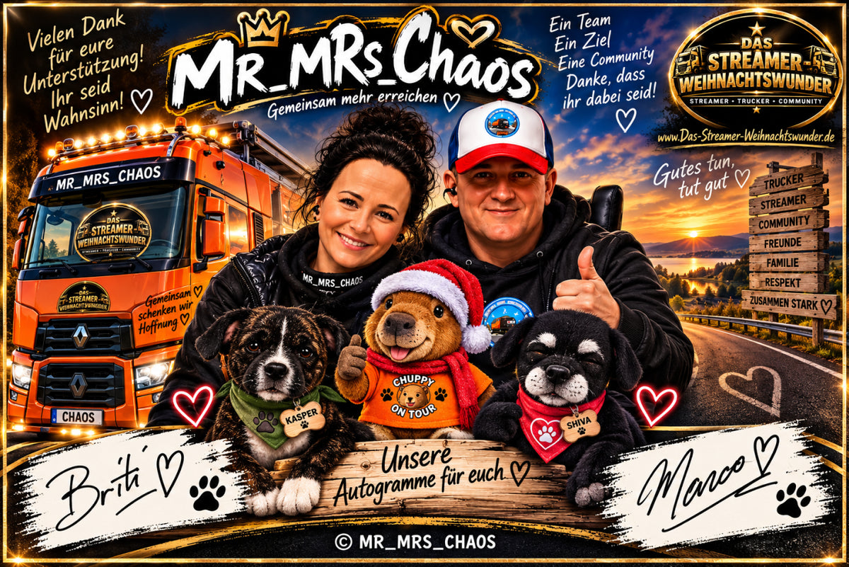 MR_MRS_CHAOS Autogrammkarte ♥ Brití & Marco – Das Streamer Weihnachtswunder 2026