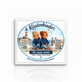 Küstenkinder oval auf quadratischem Magnet